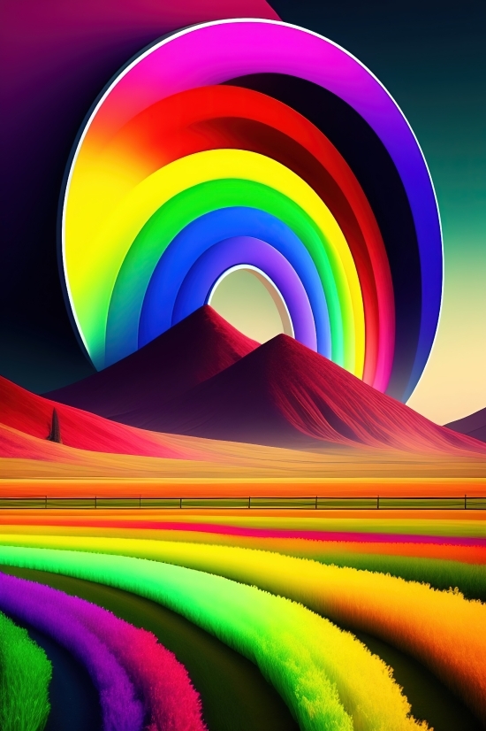 Art, Rainbow, Design, Wallpaper, Backdrop, Colorful